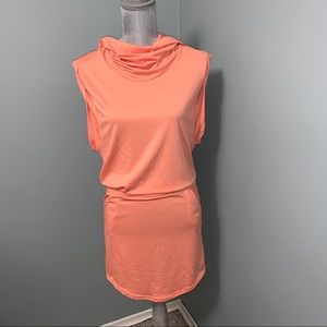 BENCH Coral Dress with pockets drape neck with hood casual NWT size small summer